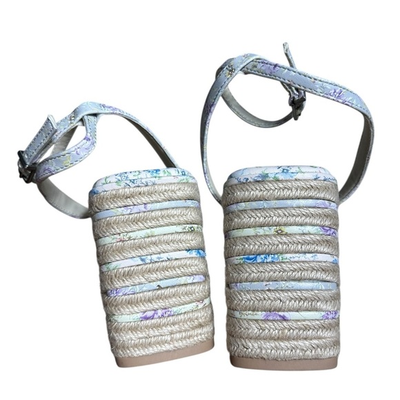 Dolce Vita Blue Floral Elvia Strappy Platform Wedge Sandals Womens 9.5 - Picture 4 of 8